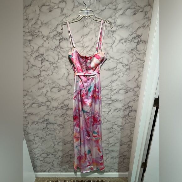 Tahari ASL Sleeveless Faux Wrapped Prom Dress - Picture 10 of 13